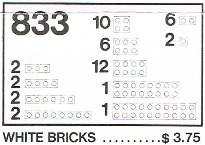 LEGO sættet Parts Pack, White Bricks