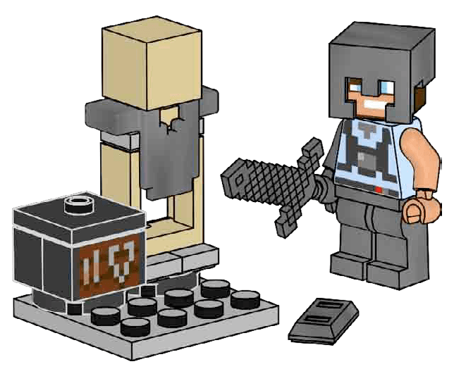 LEGO sættet Smith with Smithing Table, Netherite Armor and Armor Stand