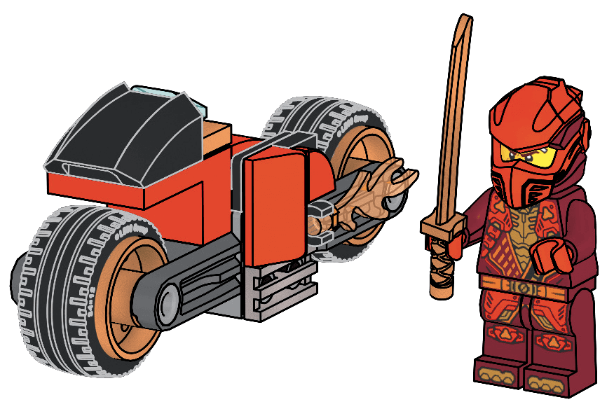 LEGO sættet Kai with Motorcycle