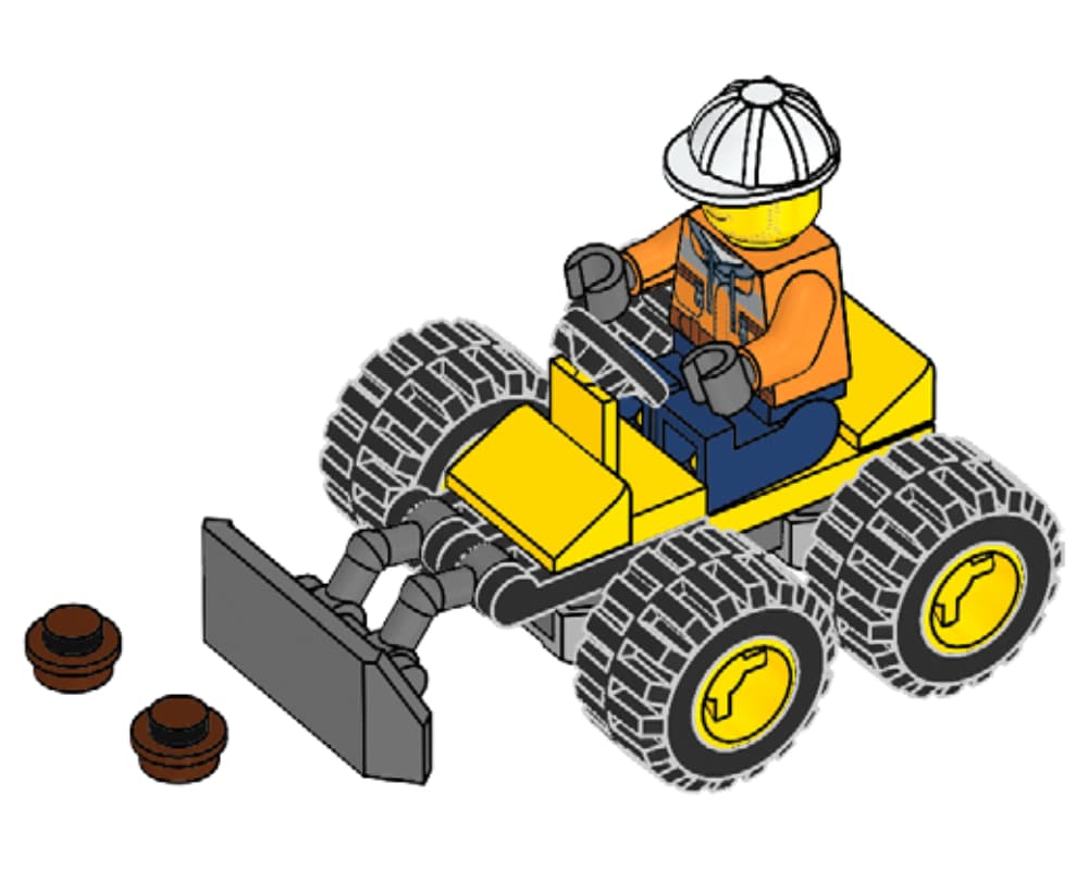 LEGO sættet Eddy Erker with Bulldozer