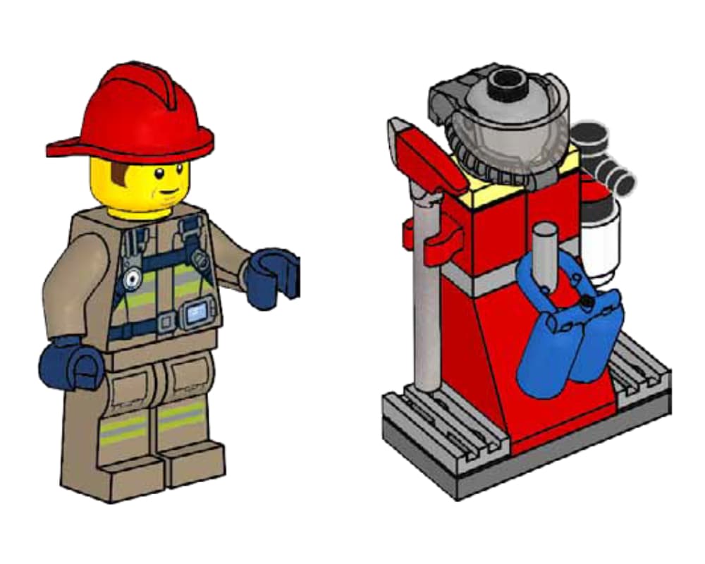 LEGO sættet Firefighter Bob with Equipment