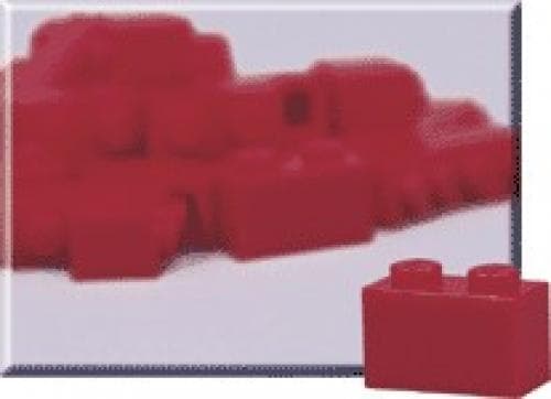 LEGO sættet 1 x 2 Red Bricks (Pack of 50)