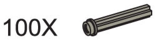 LEGO sættet Cross Axles with Knobs (Pack of 100)