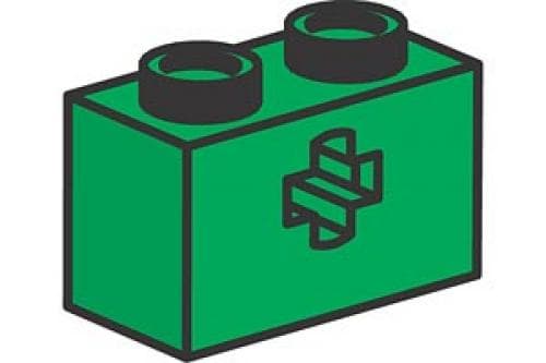 LEGO sættet Bricks with Cross (axle) Holes (Pack of 50)