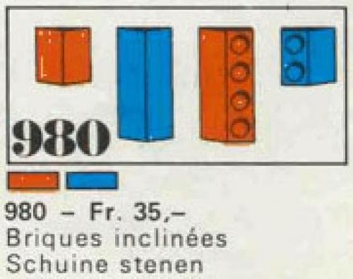 LEGO sættet 23 sloping bricks, including roof peak bricks, Blue
