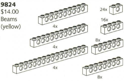 LEGO sættet Beams (Yellow)