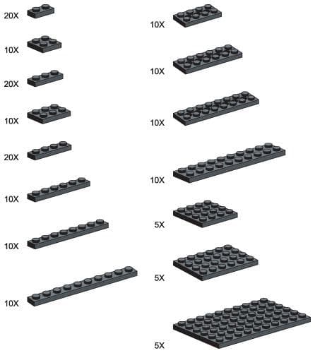 LEGO sættet Black Plates - Large Package