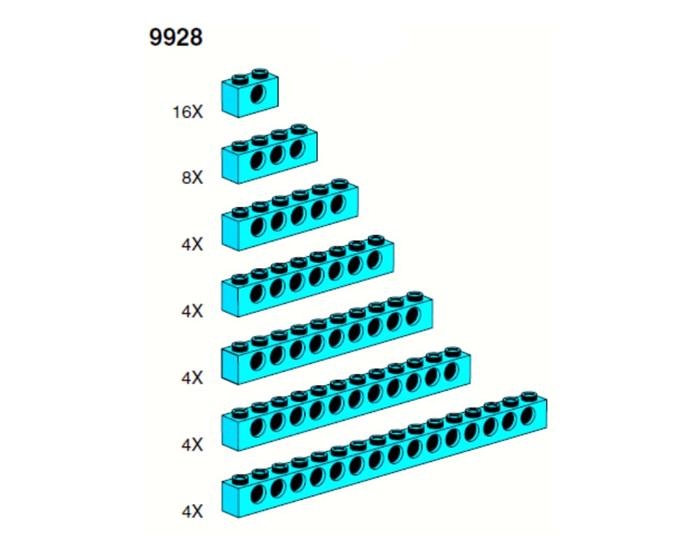 LEGO sættet Beams (blue)