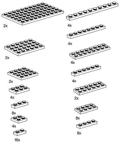 LEGO sættet Plates Red