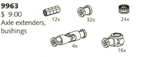 LEGO sættet Axle Extenders and Bushings