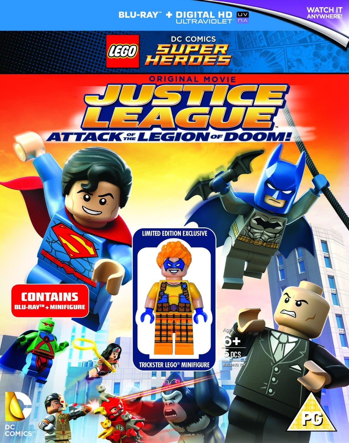 LEGO sættet DC Comics Super Heroes: Justice League: Attack of the Legion of Doom! (Blu-ray + Digital)