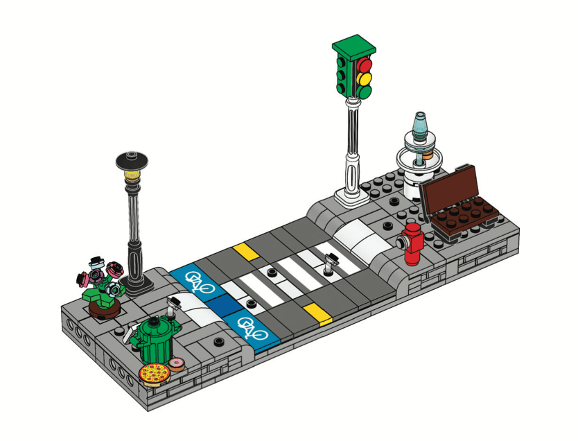LEGO sættet Minifigure Crossing Stand