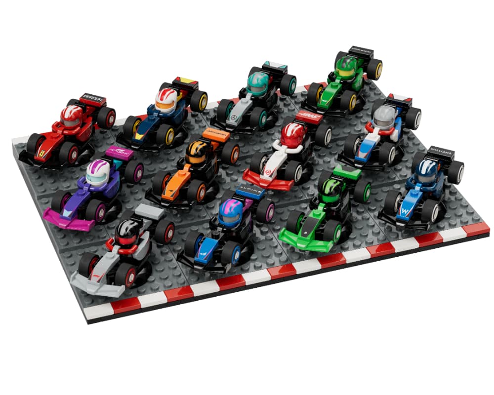 LEGO sættet Display Podium for F1 Collectible Race Cars