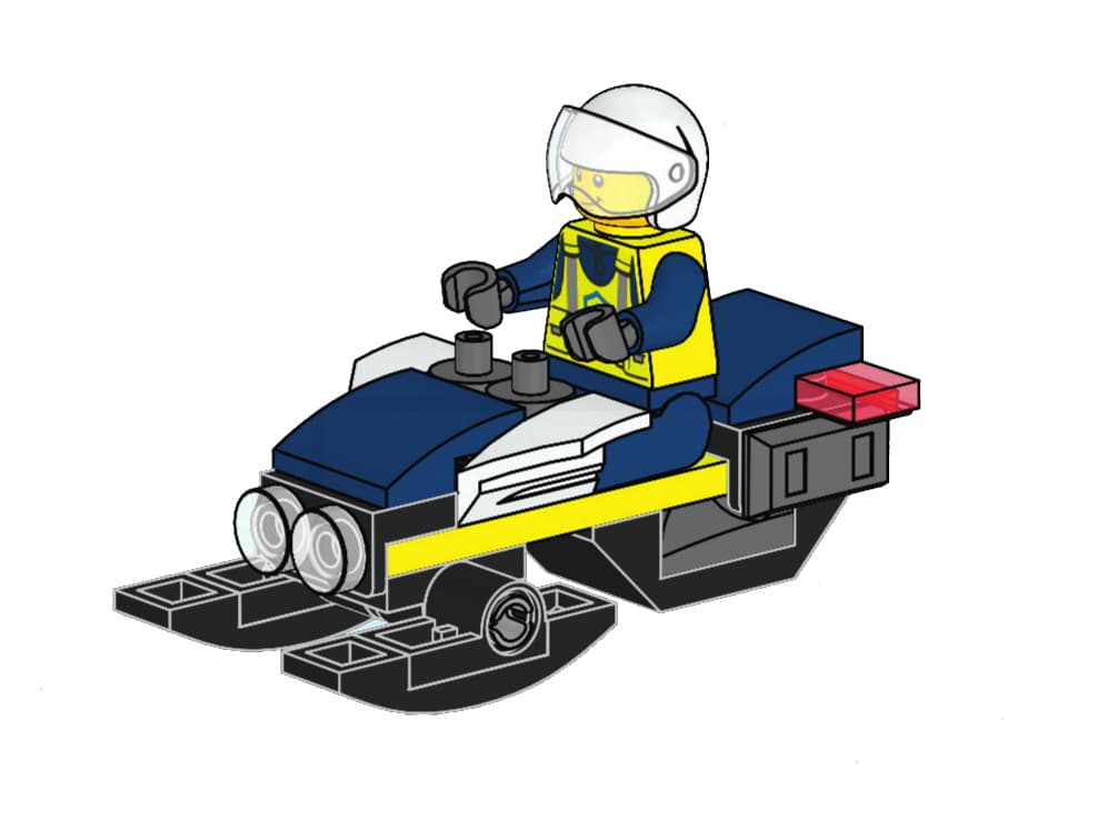 LEGO sættet Police on Snowmobile