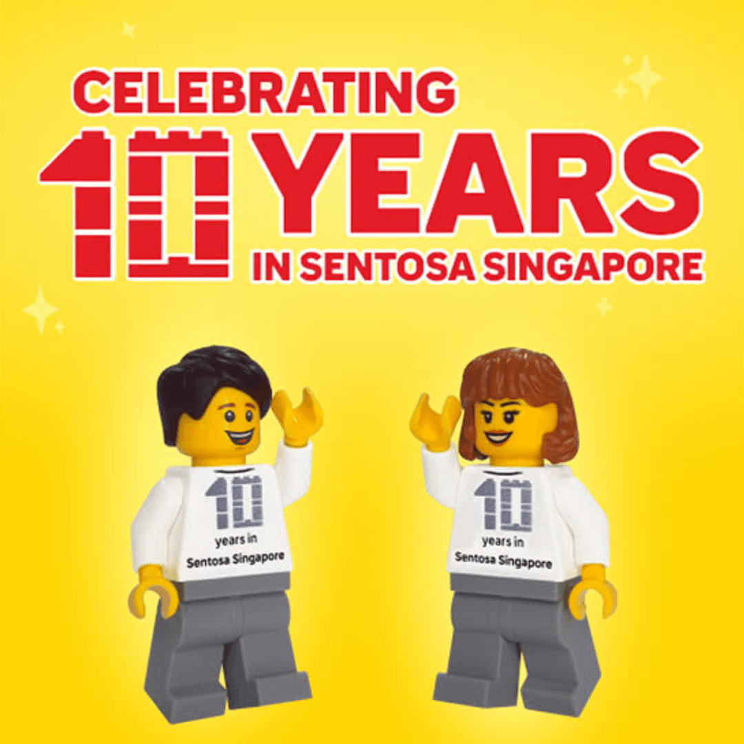 LEGO sættet Celebrating 10 Years at Sentosa Singapore