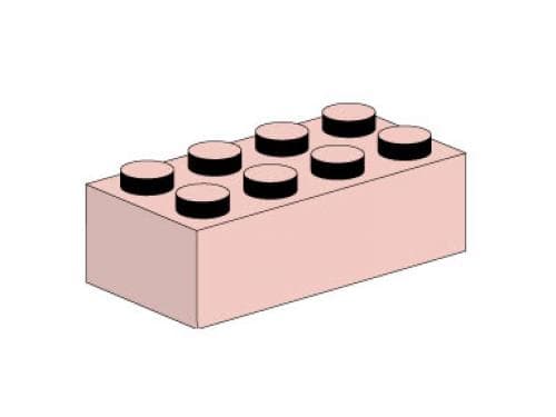 LEGO sættet 2 x 4 Sand Red Bricks