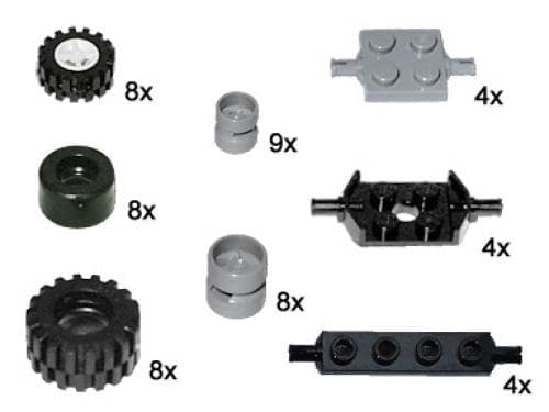 LEGO sættet Small Wheels and Axles