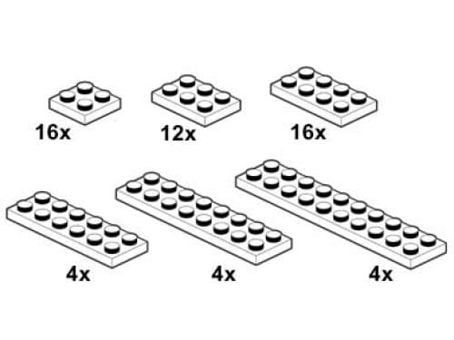 LEGO sættet White Plates 2 x n