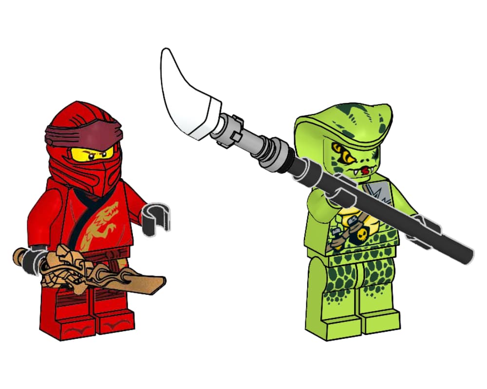 LEGO sættet Kai vs. Lasha