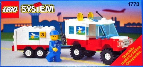 LEGO sættet Airline Maintenance Vehicle with Trailer