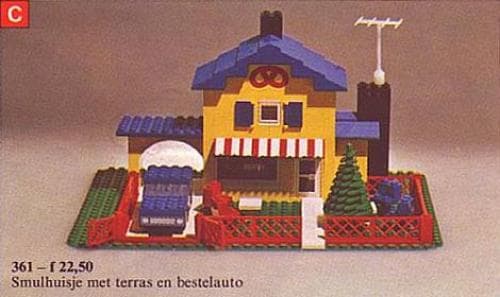 LEGO sættet Tea Garden Cafe with Baker's Van