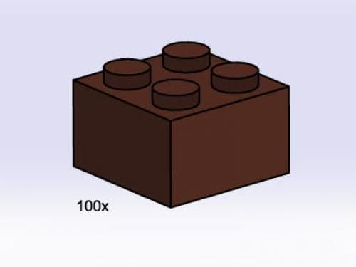 LEGO sættet 2 x 2 Brown Bricks