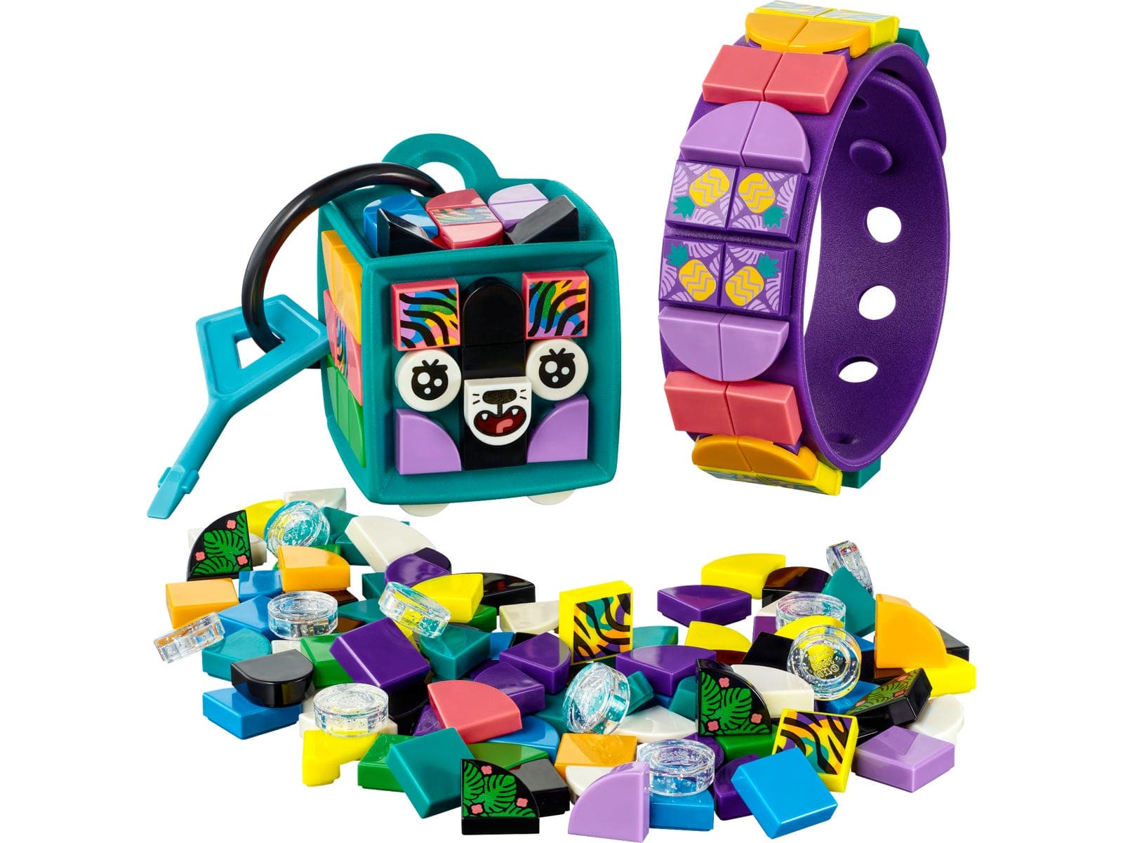 LEGO sættet Neon Tiger Bracelet & Bag Tag