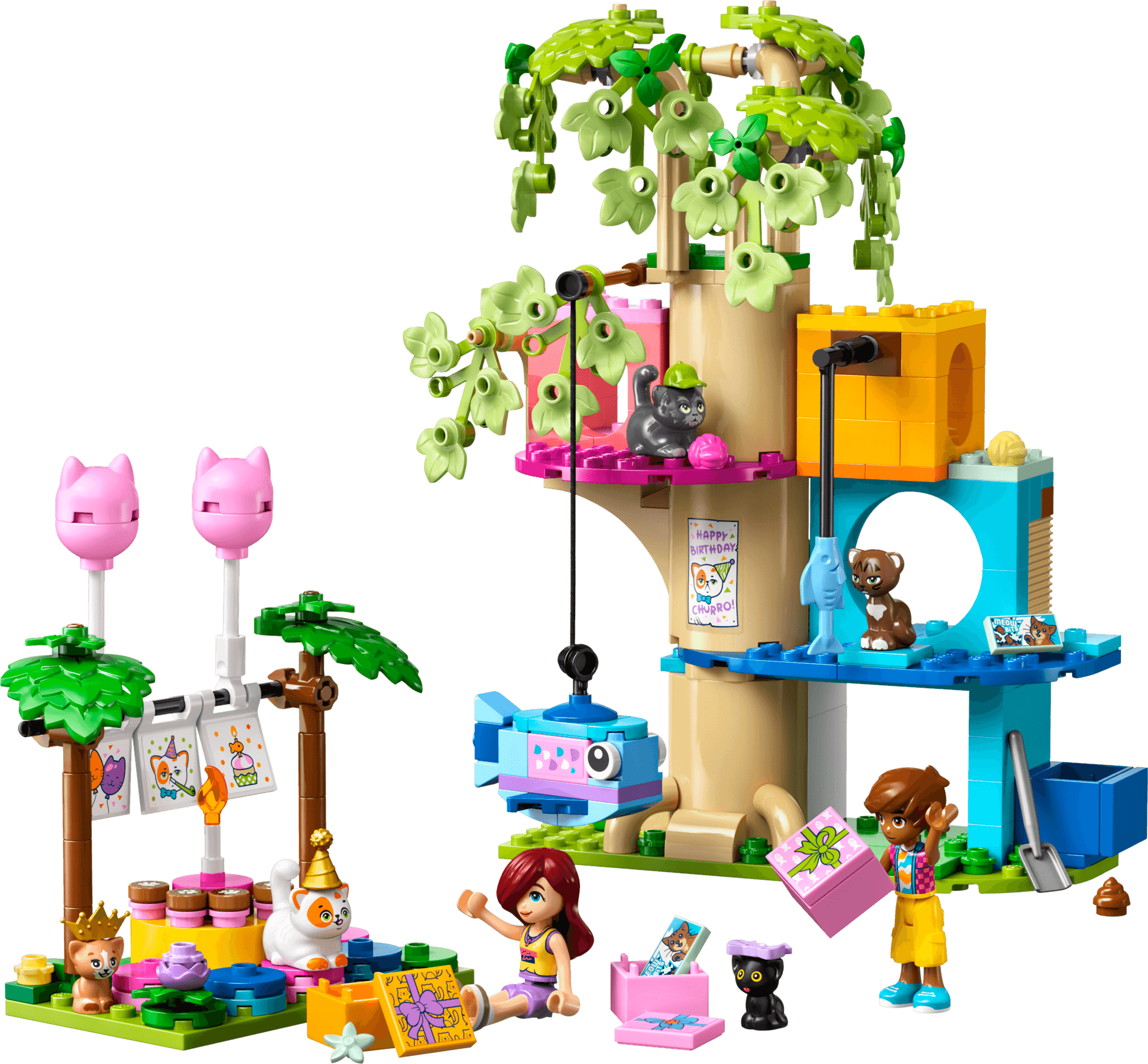 LEGO sættet Cat Birthday Party & Tree House