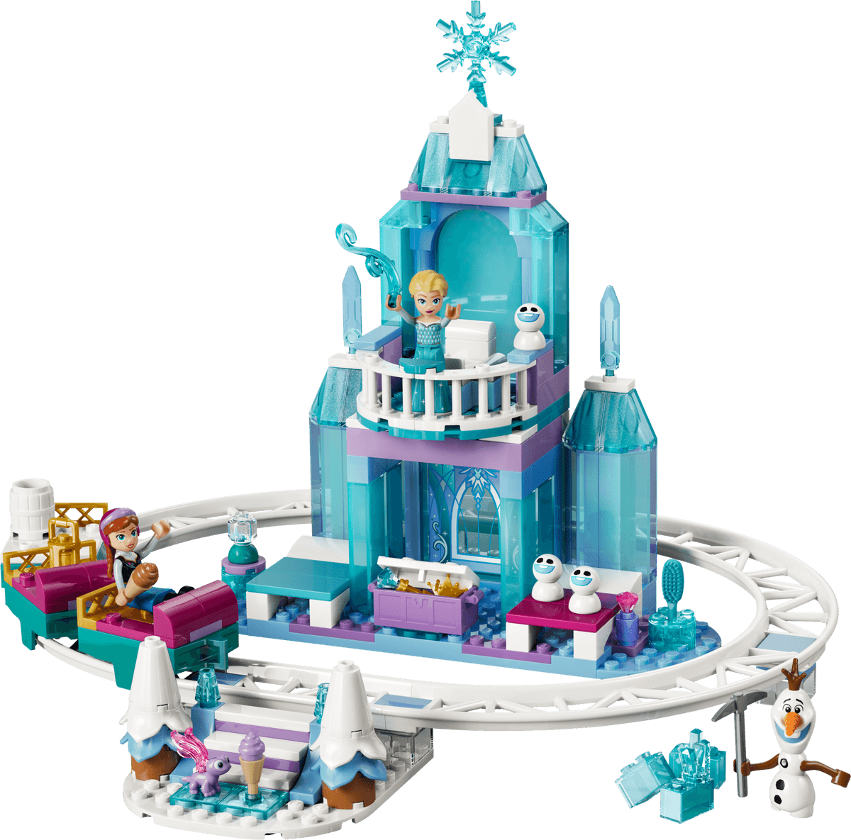 LEGO sættet Elsa's Ice Castle & Snow Ride Adventure