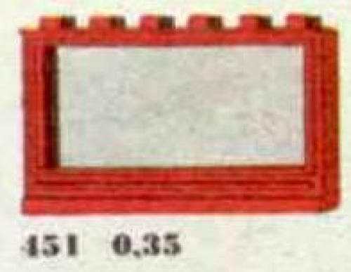 LEGO sættet 1 x 6 x 3 Window, Red or White