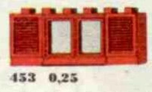 LEGO sættet 1 x 6 x 2 Shuttered Windows, Red or White