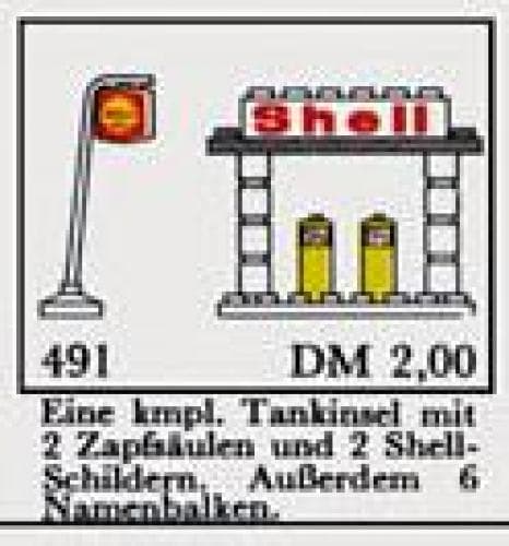 LEGO sættet Shell Station Brick and Sign, 6 Named Beams