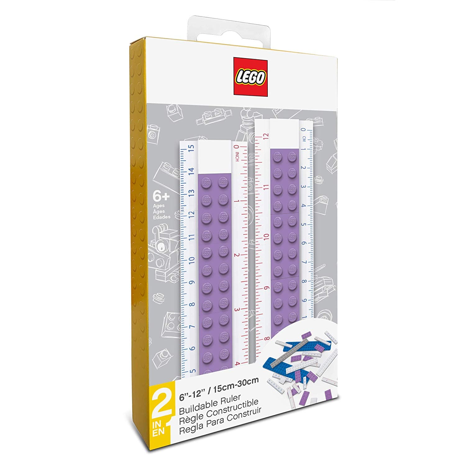 LEGO sættet Buildable Ruler (Medium Lavender)