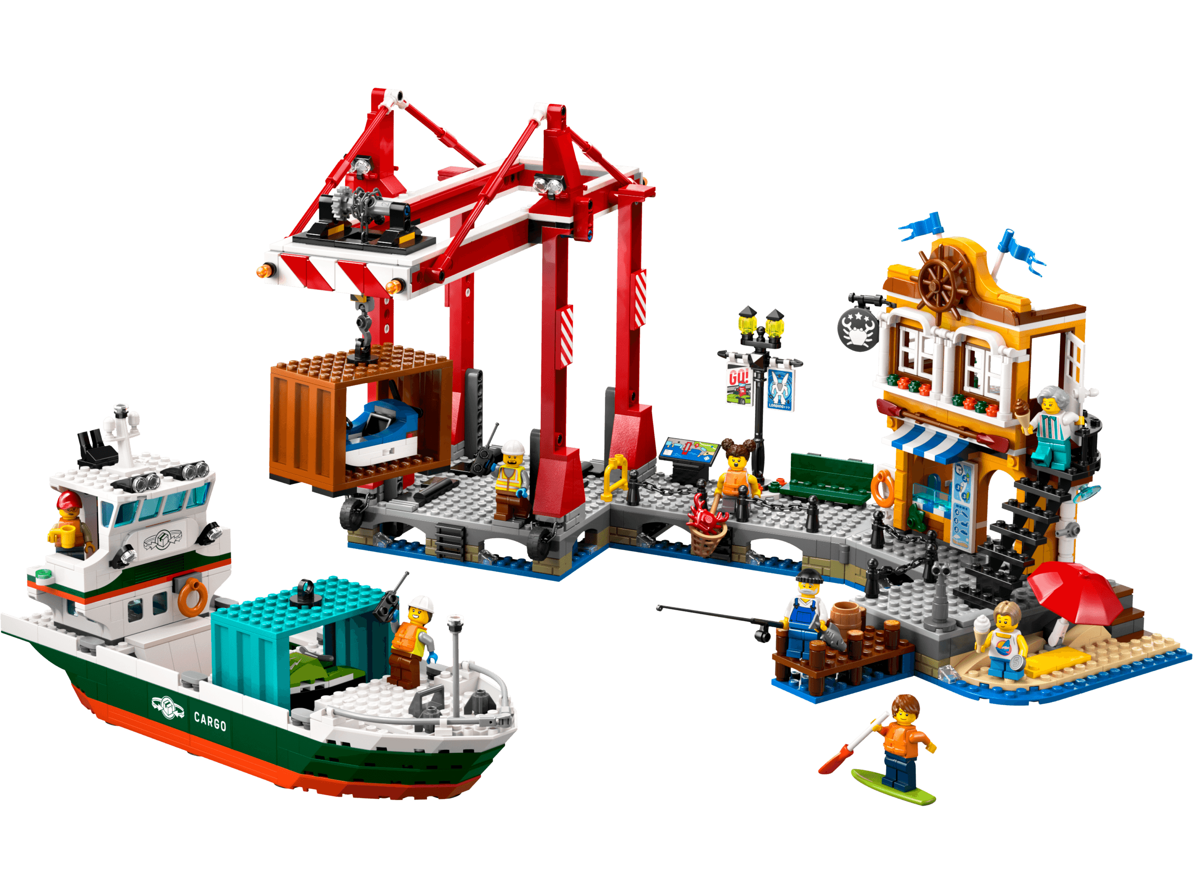 LEGO sættet Seaside Harbor with Cargo Ship