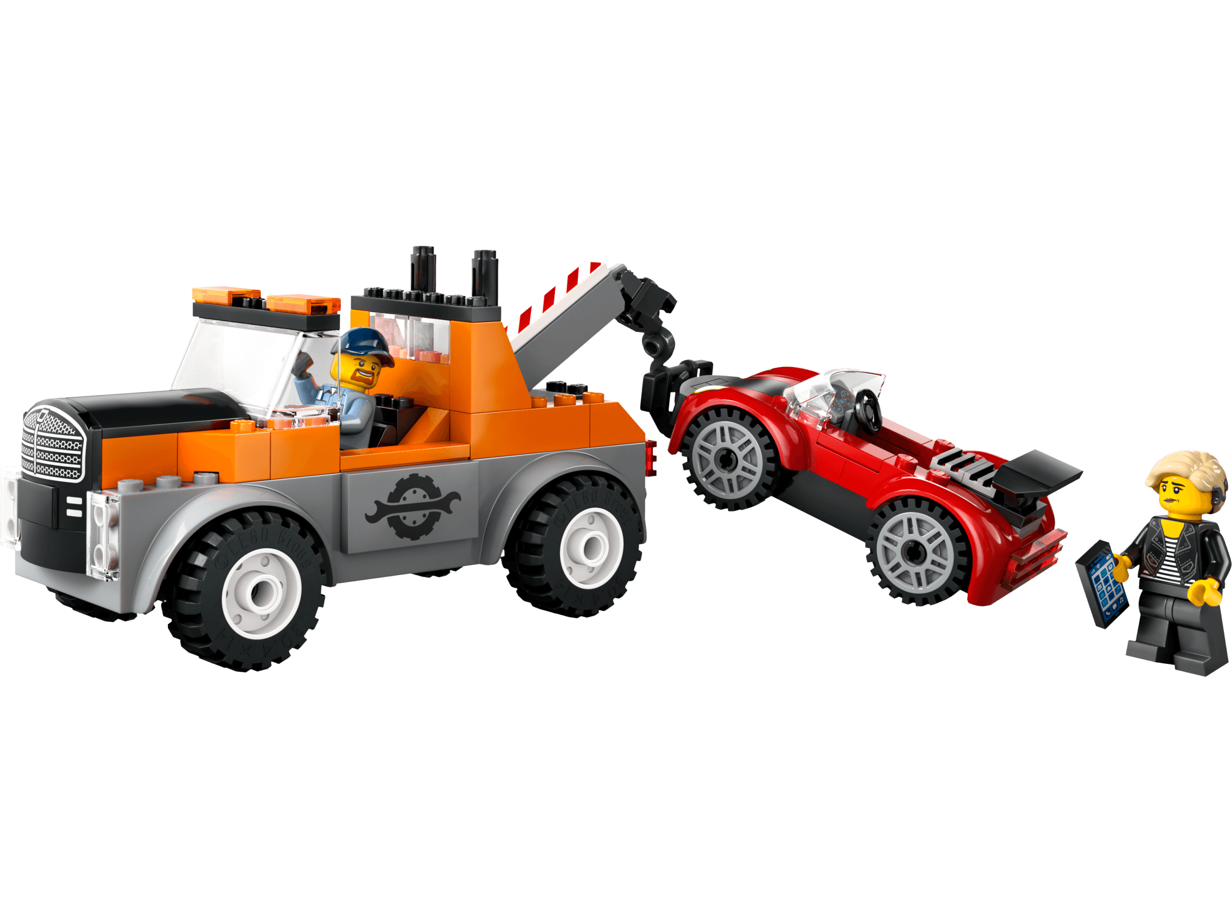 LEGO sættet Tow Truck and Sports Car Repair