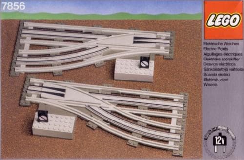 LEGO sættet Left and Right Manual Points with Electric Rails