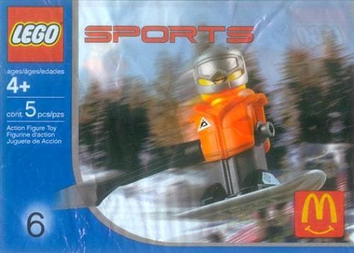 LEGO sættet McDonald's Sports Set Number 6 - Orange Vest Snowboarder