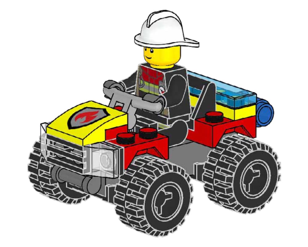 LEGO sættet Freddy Fresh's Fire Quad