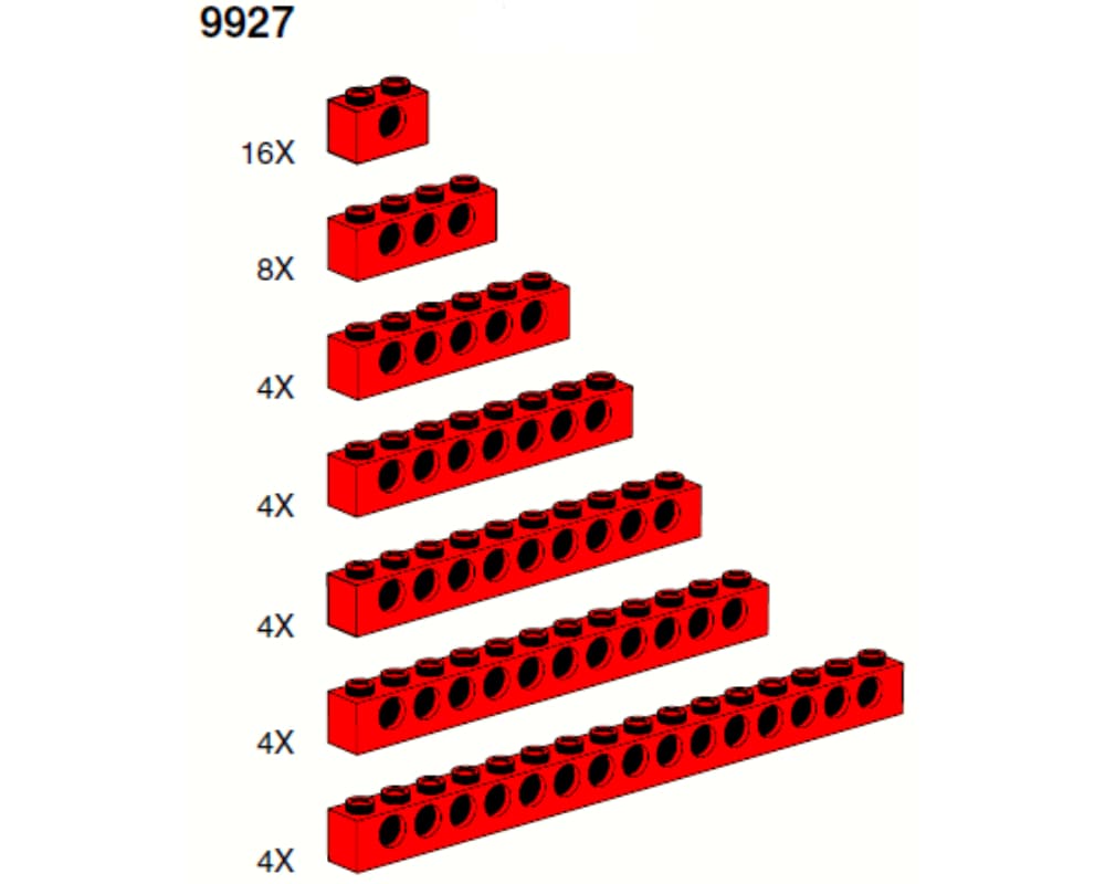 LEGO sættet Beams (red)